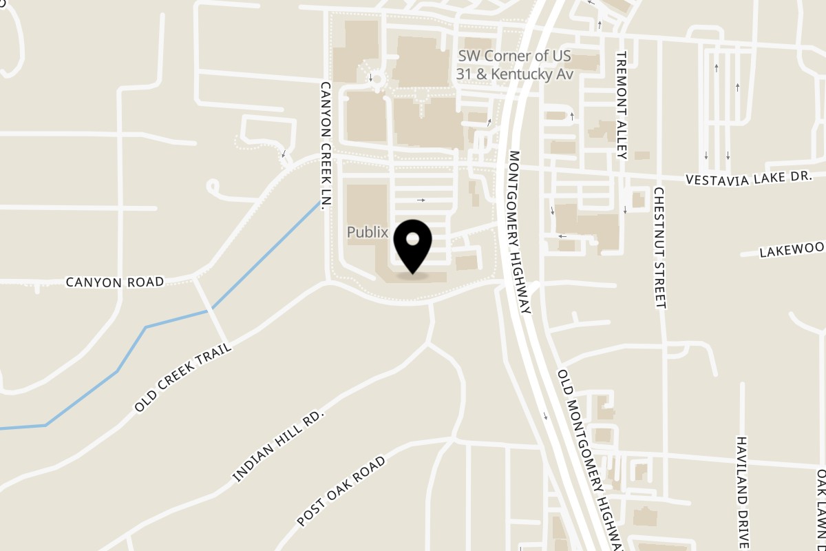 Map showing the location of Fuji Hibachi Express on 790 Montgomery Hwy in Birmingham